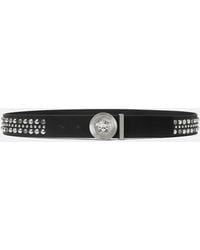 Versace - Medusa Biggie Embellished Belt 1.6" - Lyst