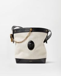 Versace - Pivot Large Canvas Bucket Bag - Lyst