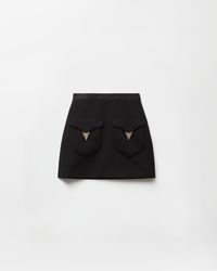 Versace - Wool Mini Skirt - Lyst