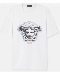 Versace - Printed Cotton-Jersey Regular T-Shirt - Lyst