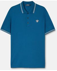 Versace - Embroidered Cotton Piqué Polo - Lyst