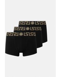 Versace - Lot De Trois Boxers Adhérents À Bordure Greca - Lyst