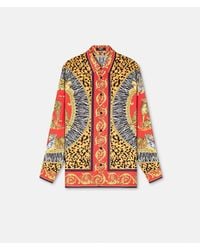 Versace - Camisa De Seda Wild Cats - Lyst