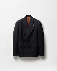 Versace - Pinstripe Wool Boxy Blazer - Lyst