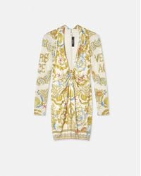 Versace - Minikleid Mit Safety Pin Underwater Barocco - Lyst