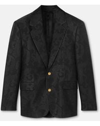 Versace - Jacquard Wool-Blend Blazer - Lyst