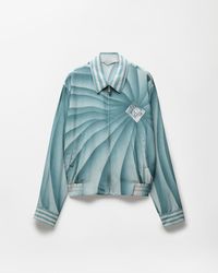 Versace - Chaqueta Bomber De Popelina De Seda Estampada - Lyst