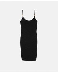 Versace - V Allover Jacquard Knit Fitted Mini Dress - Lyst