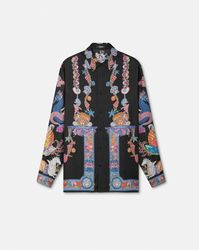 Versace - Coral Theatre Silk Shirt - Lyst