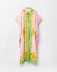 Versace - Printed Cotton & Silk Voile Cover-Up Dress - Lyst