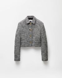 Versace - Cropped Wool Bouclé Blouson - Lyst