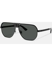 Versace - Greca Flow Navigator Sunglasses - Lyst