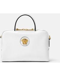 Versace - La Medusa Leather Boston Bag - Lyst