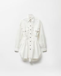 Versace - Cotton-Poplin Mini Dress - Lyst