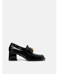 Versace - Alia Patent Loafer Pumps 55 Mm - Lyst