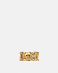 Versace - Greca Anello Con Cristalli - Lyst