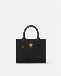 Versace - La Medusa Mini Canvas Tote - Lyst