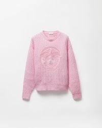 Versace - Pull En Maille Brodée De Laine Et Cachemire - Lyst