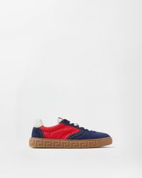Versace - Greca Suede & Nylon Sneakers - Lyst