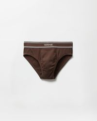 Versace - Ribbed Cotton-Jersey Briefs - Lyst