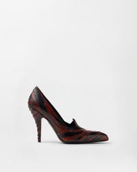 Versace - Tigre Python-Effect Leather Pumps 105 Mm - Lyst