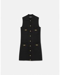 Versace - Cashmere-blend Shift Knit Mini Dress - Lyst