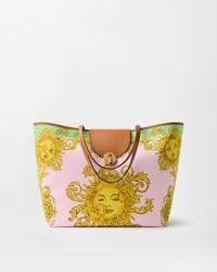 Versace - Vivian Printed Large Canvas Tote - Lyst