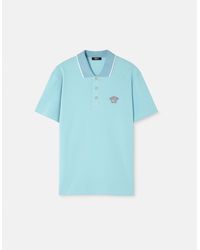 Versace - Embroidered Medusa Polo Shirt - Lyst