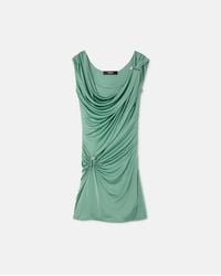 Versace - Safety Pin Draped Mini Dress - Lyst