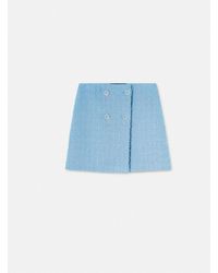 Versace - Heritage Tweed Wrap Mini Skirt - Lyst