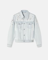 Versace - Embellished Denim Jacket - Lyst