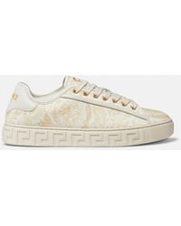 Versace - Greca Zapatillas De Lona Estampadas - Lyst