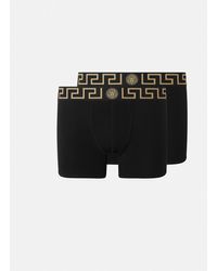Versace - Lot De Deux Boxers Adhérents Longs Greca - Lyst