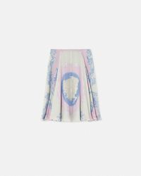 Versace - Cameo Silk Crêpe Flowy Midi Skirt - Lyst