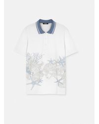 Versace - Barocco Sea Graphic Polo Shirt - Lyst