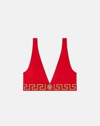 Versace - Greca Border Bikini Top - Lyst
