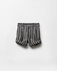 Versace - Pinstripe Wool Formal Shorts - Lyst