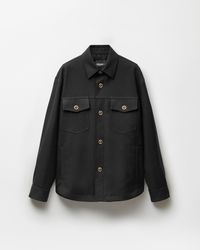 Versace - Cavalry Wool Overshirt - Lyst