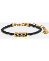 Versace - Greca Pulsera De Piel - Lyst