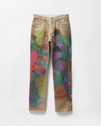 Versace - Vaqueros Rectos Con Estampado - Lyst