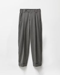 Versace - Pinstripe Wool Oversized Pants - Lyst