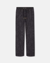 Versace - Pantalon En Chambray Et Jacquard Barocco - Lyst