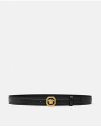 Versace - La Medusa Leather Belt 1.4" - Lyst