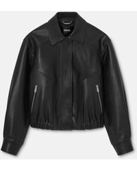 Versace - Blusón De Piel - Lyst