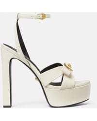 Versace - Gianni Ribbon Leather Sandals 140 Mm - Lyst