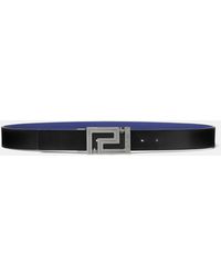 Versace - Greca Leather Reversible Belt 3.5 Cm - Lyst