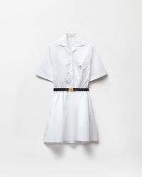 Versace - Cotton-Poplin Mini Dress - Lyst