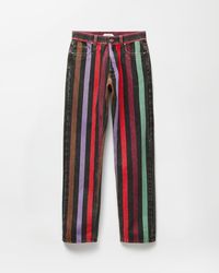 Versace - Vaqueros Rectos Con Rayas - Lyst