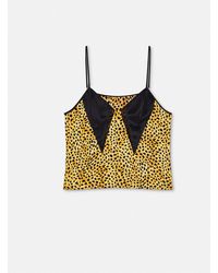 Versace - Cheetah-Print Silk Top - Lyst