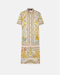 Versace - Vestido Camisero Midi Underwater Barocco - Lyst